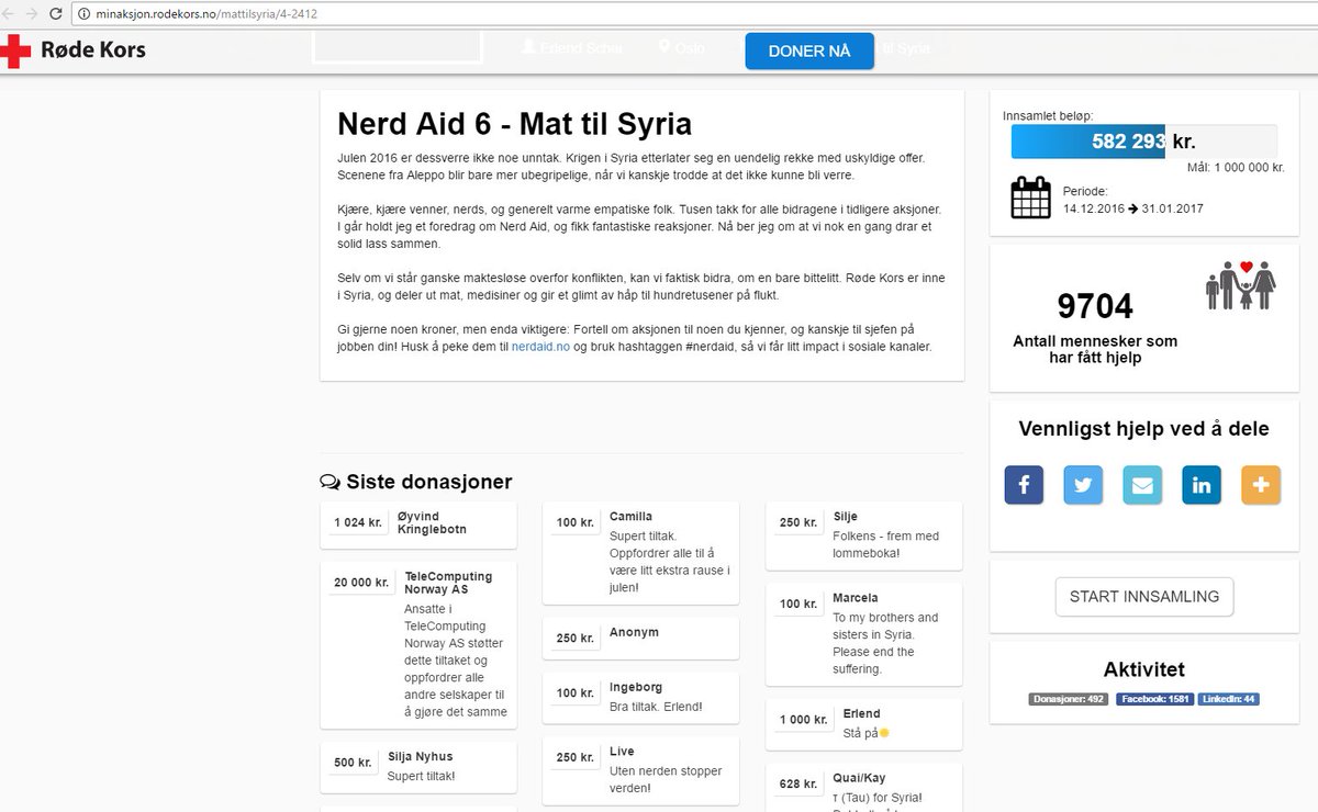 visolit_no's tweet image. Ansatte i TeleComputing støtter Mat til Syria. Anbefaler andre også til å gjøre dette: minaksjon.rodekors.no/mattilsyria/4-… #nerdaid