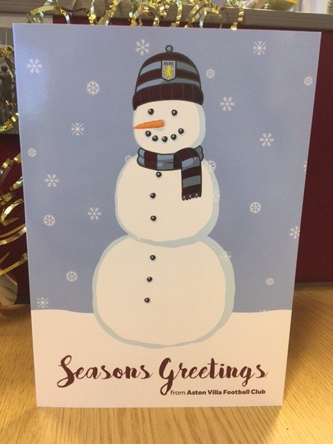AstonVilla's tweet photo. Dear @Bradleysfight, 

Merry Christmas &amp; a signed Christmas card from all the players is on it's way.

You are an inspiration ❤️

Love #AVFC https://t.co/xqOQWw7hQL
