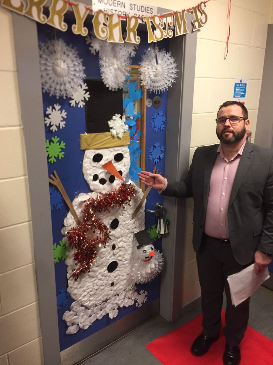 Mr Feeney with the winning door, congratulations Miss Weir!