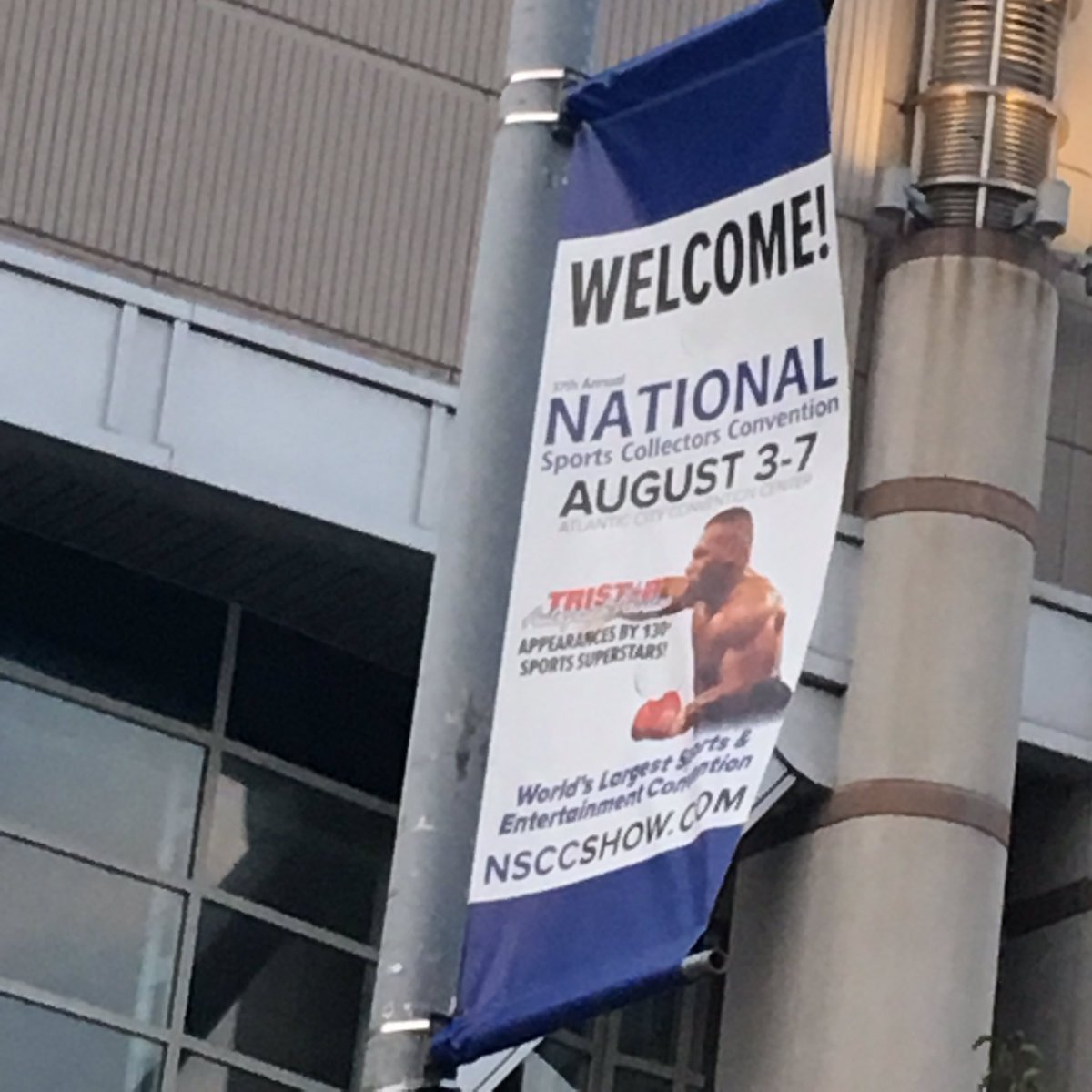 nsccshow's tweet photo. Follow and R/T for a chance to win @HulkHogan banner that hung outside @Meet_AC during #NSCC16 @zoso56 gets 3 extra spots for guessing right https://t.co/6KaWQ19Q6T