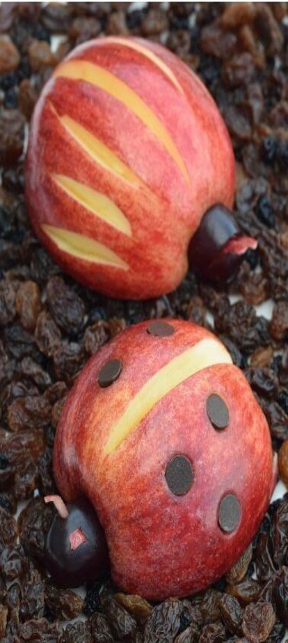 We love these apple based ladybirds!