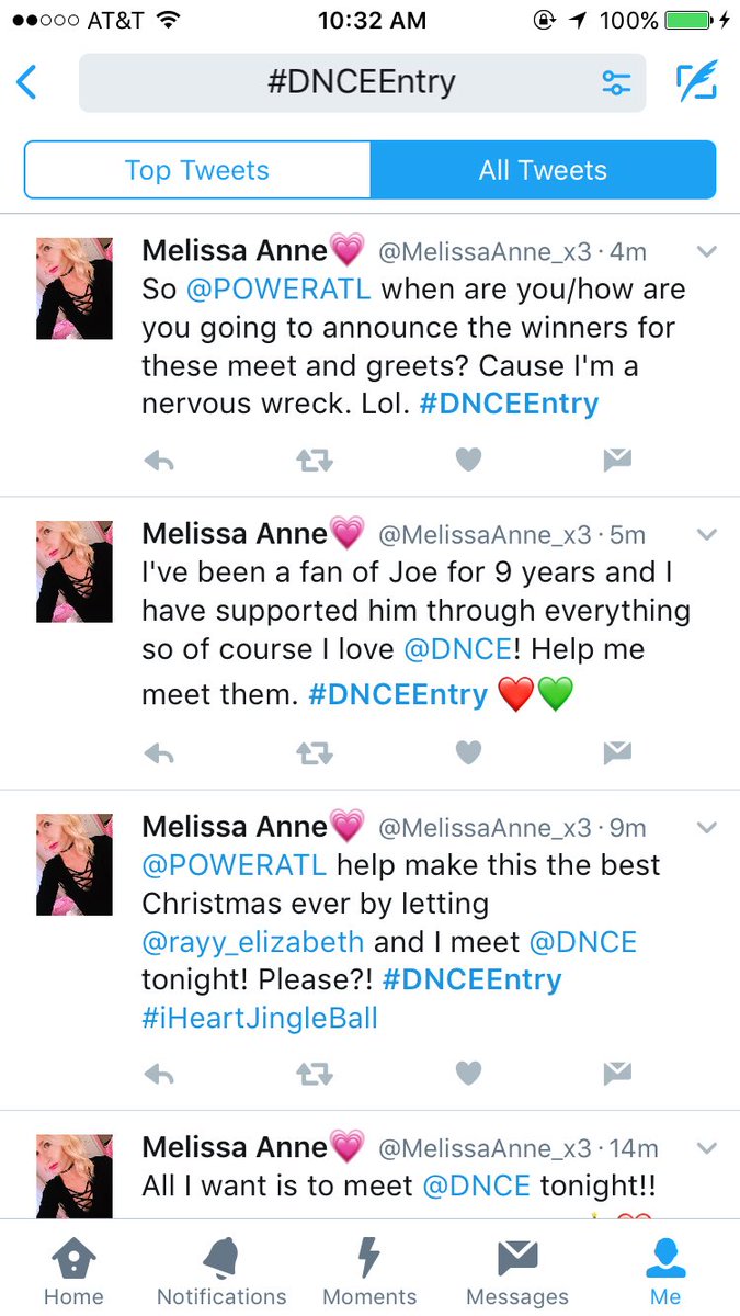 GoldenxMel's tweet photo. I'm literally taking up most of this hashtag if this doesn't prove I want to win idk what does. #DNCEEntry #iheartjingleball #JingleBallATL https://t.co/E9LJLBc6cP