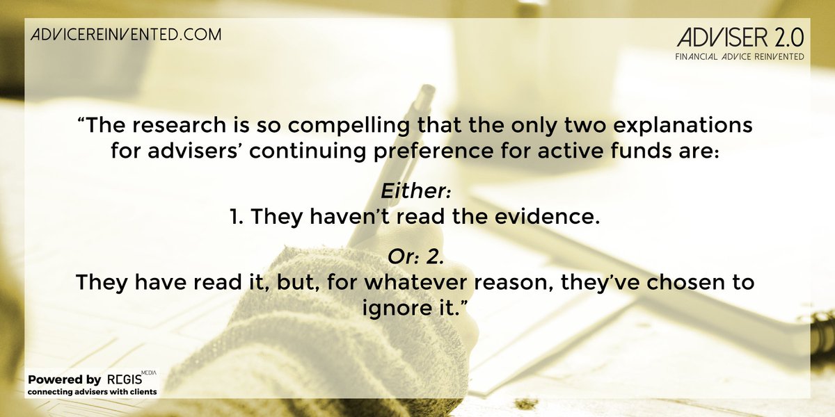 RobinJPowell's tweet photo. Why do advisers still prefer active funds? Here’s my take on it #AdviceReinvented https://t.co/Pm76YVwhv3 https://t.co/MEpxDWIok0