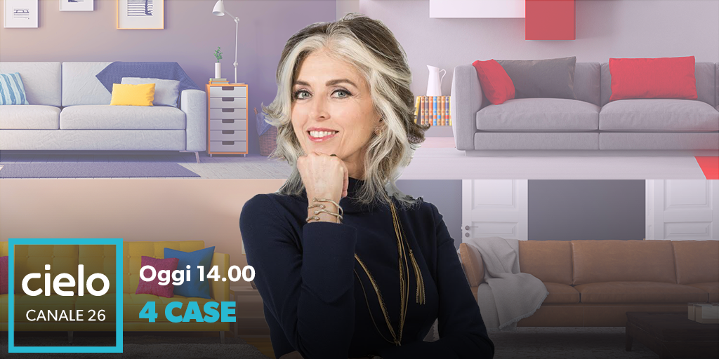 CieloTV's tweet photo. In molti ci avete chiesto come fare a rivedere #4Case... Accendete la πΊ oggi alle 14.00 per la replica dell'ultima puntata! @paola_marella https://t.co/GSdhmifZl1
