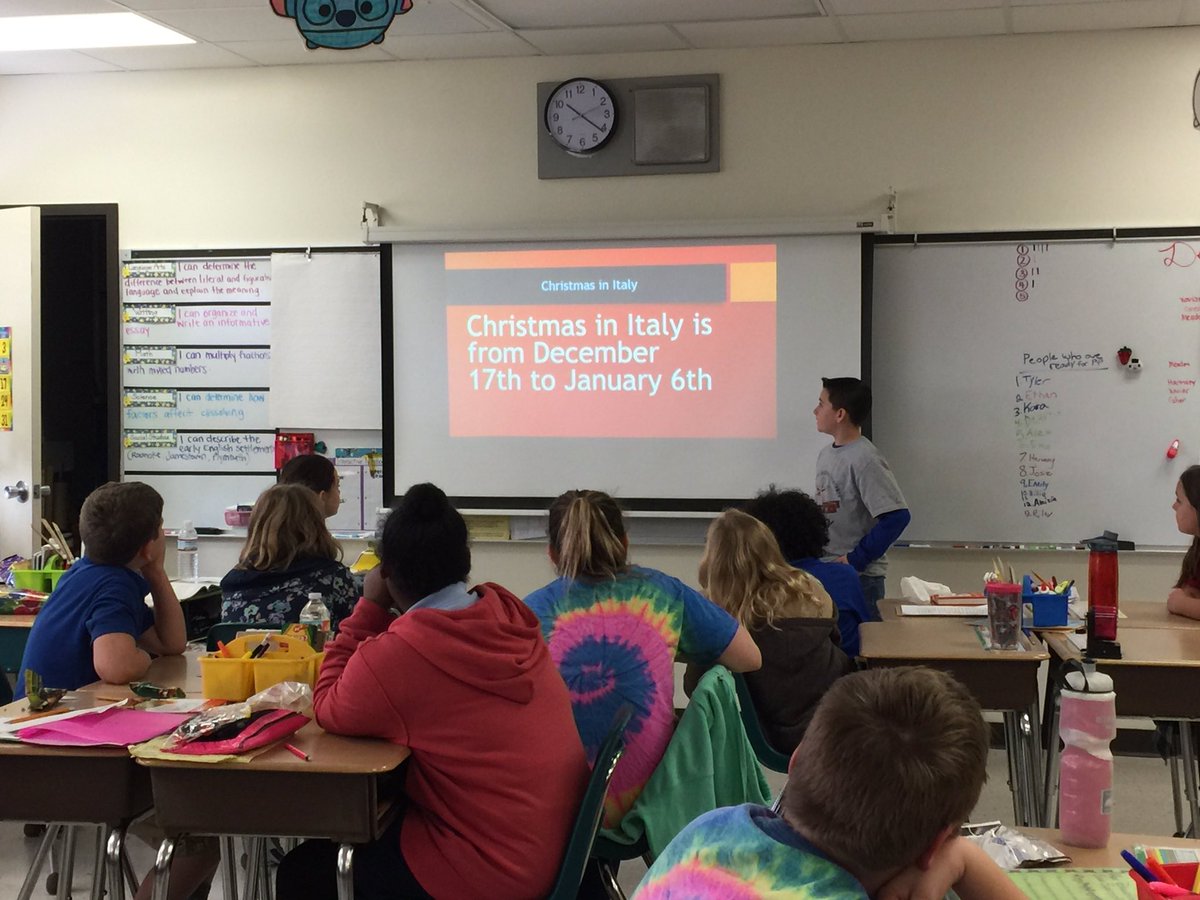 teachlowder's tweet photo. Christmas Around the World presentations! Research! Transitions! Embedded video! So impressed by my kids today! https://t.co/DCTxNb5Nhr