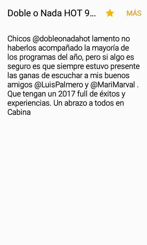 SirEliecerVzla's tweet image. Chicos @dobleonadahot  @LuisPalmero y @MariMarval les dejo un Capture porque 140 caracteres aun no son suficientes. ¡Buen año para todos!