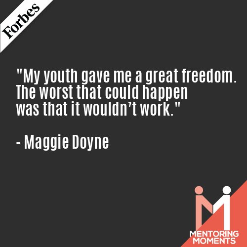 Today's mentoring bite by @MaggieDoyne is about taking a risk. #MentoringMoments @WomenatForbes <a href="/DeniseRestauri/">Denise Restauri</a> bit.ly/2hs1qDH