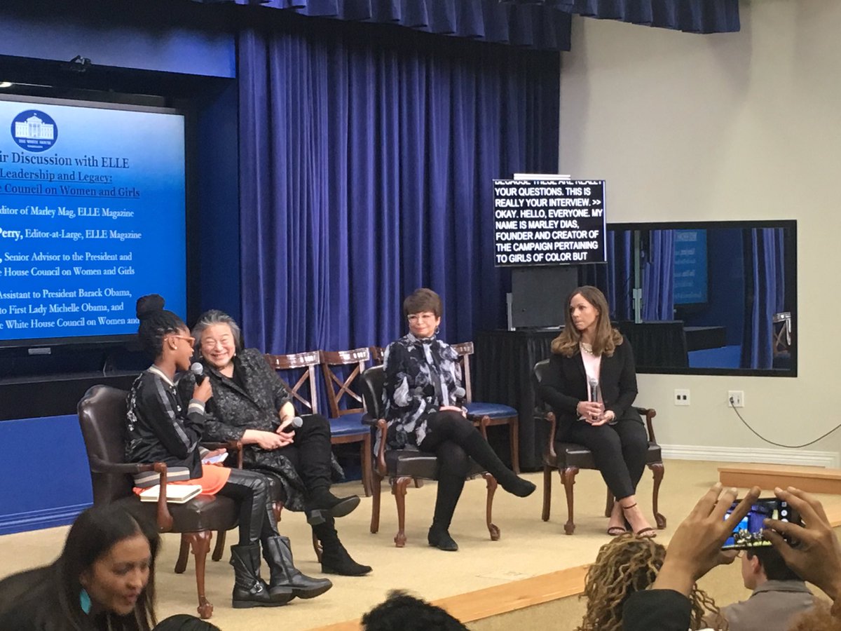 Our fearless leaders <a href="/vj44/">Valerie Jarrett</a> and Tina Tchen interviewed by @iammarleydias and Melissa Harris Perry for <a href="/ELLEmagazine/">ELLE Magazine (US)</a>. Amazing! #yesshecan
