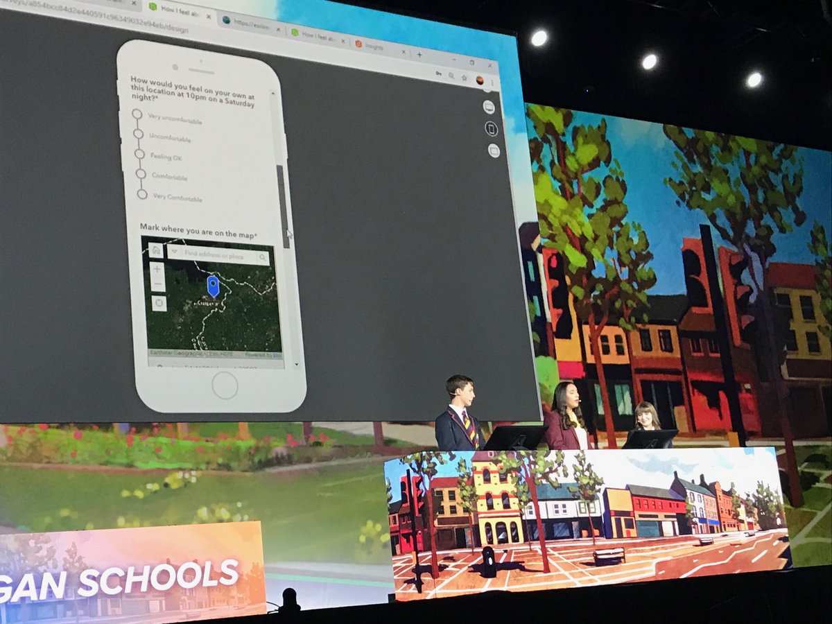 josephkerski's tweet photo. Seeing these eloquent and smart students on the #EsriUC stage using #gis gives me great hope for the future.  I thank Jack Dangermond and #esri for their support of education at ⁦⁦@EsriIreland⁩ ⁦@esriuk⁩ @esri and elsewhere around the world. https://t.co/jDTgnazgwt