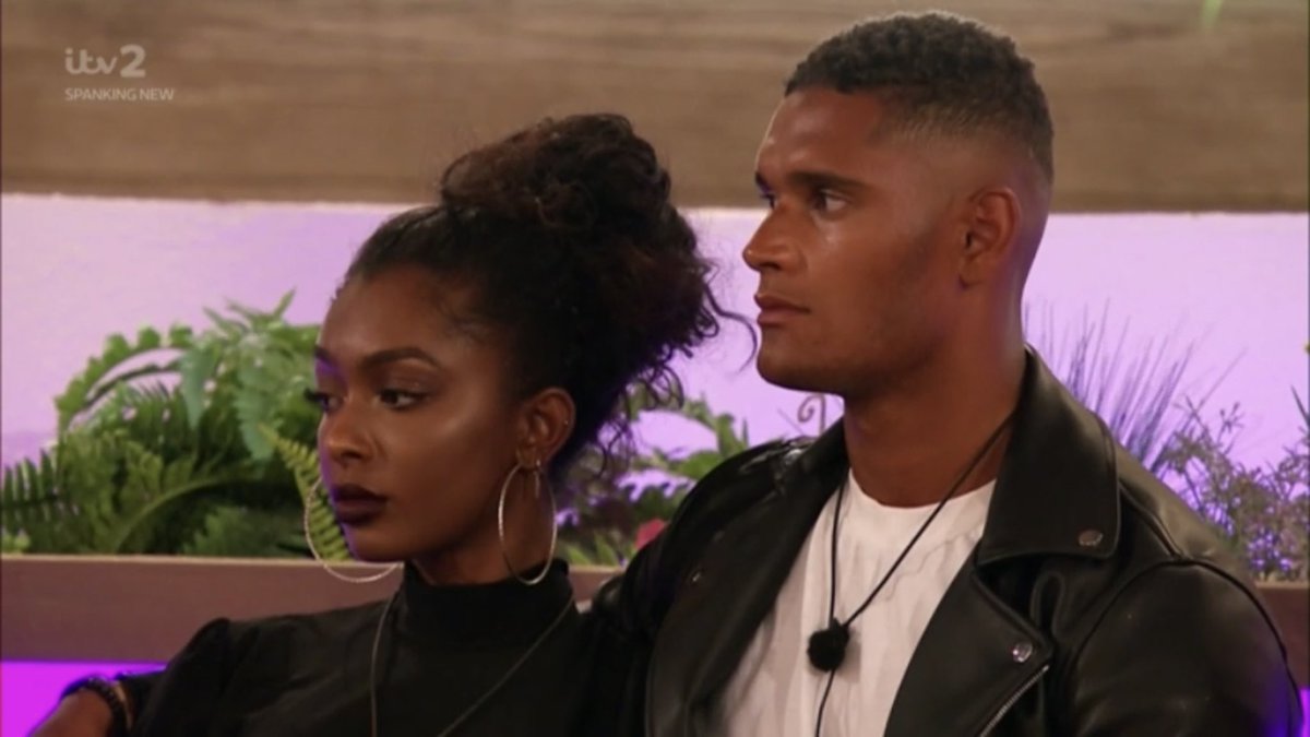 loveisbants's tweet photo. funny how these two could not give less fucks about the other two couples being at risk of leaving but shit themselves when their names were said #LoveIsland https://t.co/ptkyivCz1Q