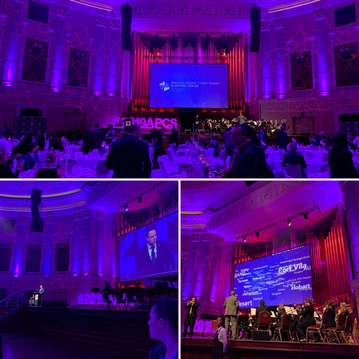 A stunning Evening at the #2019APCS Mayors’  &amp; Young Professionals’ Dinner last night at <a href="/brisbanecityqld/">Brisbane City</a>  Hall. A unique opportunity for #YPs to sit down with Mayors from over 140 Cities #2019APCSYP