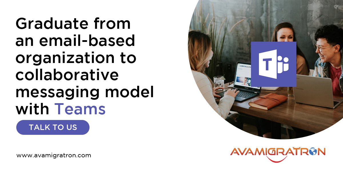 AVASOFTWARE's tweet photo. Email traffic can lead to frequently overlooked emails and a loss of productivity. Talk to us to get started with Teams for improved collaboration and teamwork! @AVASOFTWARE
https://t.co/AJPSmBZ3Di
#slackmigration #msteam #teamcollaboration #migratetoteams #AVAMIGRATRON https://t.co/FObZJiYmAG