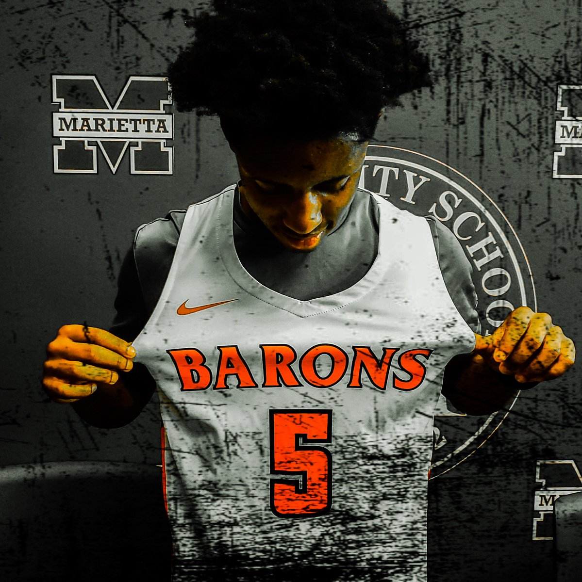 MariettaHSHoops's tweet photo. Congrats again to John Allen! #WhenHardworkPays #GoBigBlue #MariettaIsComing #RespectTheBarons https://t.co/dgy5j56Qya