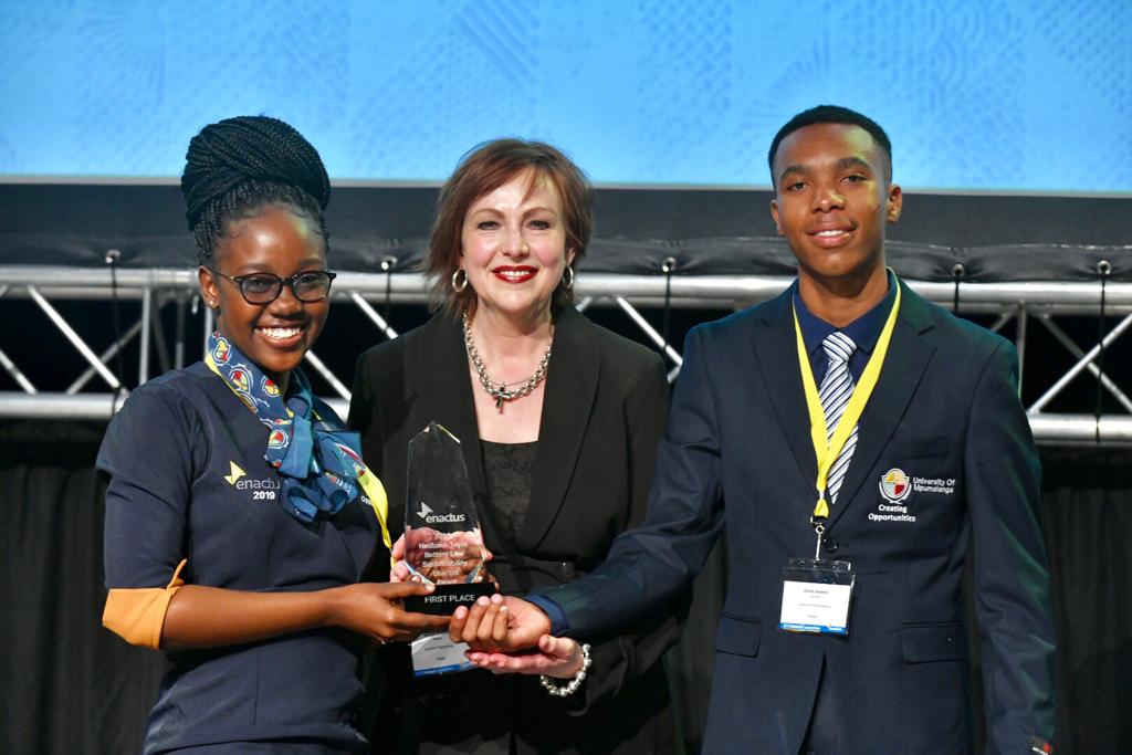 enactusZA's tweet photo. Triple bottom line sustainability:
In First Place
League 1: University of Venda
League 2: University of Mpumalanga
League 3: University of KwaZulu-Natal 
League 4: University of pretoria  #ownyourfuture #weallwin https://t.co/LJPGhVdHky