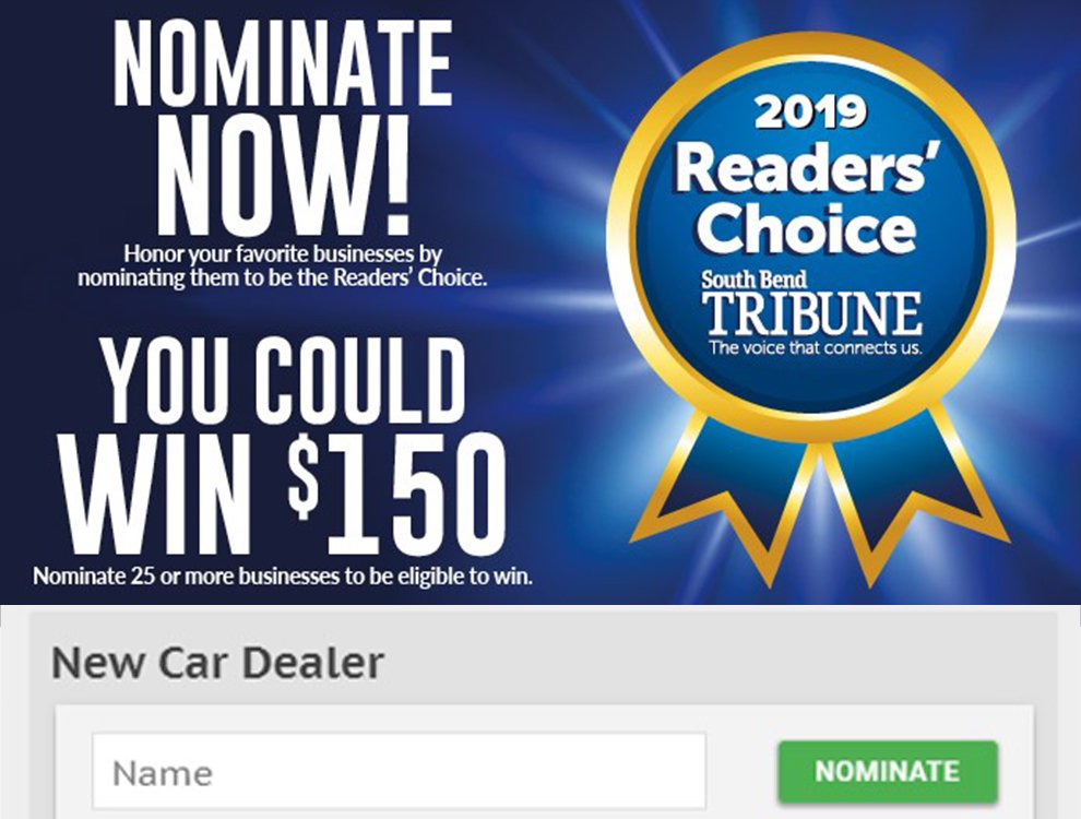 GatesToyota's tweet photo. Vote for Gates Toyota as your favorite New Car Dealer, and help us get nominated for the 2019 Readers' Choice Awards! Nominations end this Saturday, July 13th!
Click the link to nominate us under the New Car Dealer: https://t.co/mjZVCFGSCX
#Toytoa
#GatesToyota https://t.co/eJKe1yUwR5