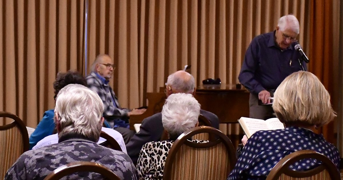 Enjoying a sweet time together singing hymns. #RowntreeFaith