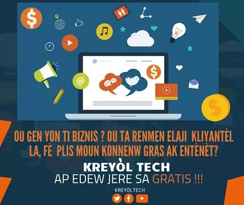 KreyolTech's tweet photo. Ou se yon jèn antreprenè, ou gen yon ti Biznis tankou Restoran, kwafè, yon chòp, estidyo Bote ak lòt ankò. Ou ta renmen elaji kliyantèl la ? Fè plis moun konnen w?

NOU La pou ou. 
Nap Defini yon PLAN MAKETING pou ede antrepriz ou rive pi lwen San w pap bezwen gwo lajan pou sa. https://t.co/r832wRbQX3