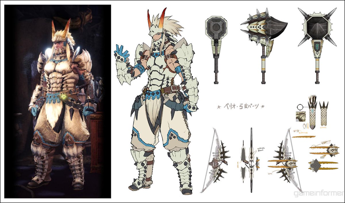 Barioth Armor Mhw Mugrito On Twitter Iceborne Hype 1 Barioth Armor Weapon D...