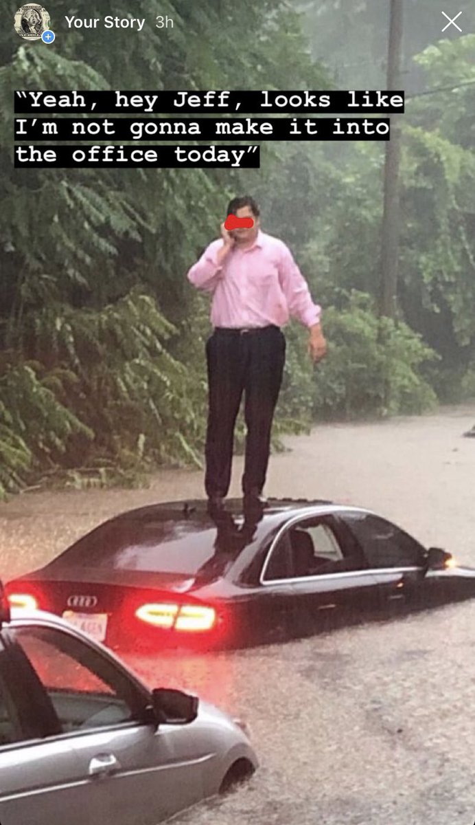 litcapital's tweet photo. Jeff, the MD: โWeโre gonna need you to use one day of PTO for thisโ #DCflood https://t.co/DDWnIaAj4i