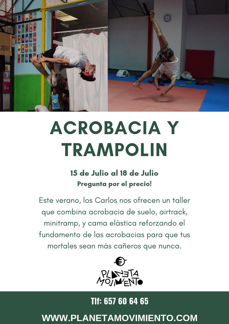 15 al 18 de julio 😲😲😲 intensivo de acrobacia #airtrack #minitramp #camaelastica