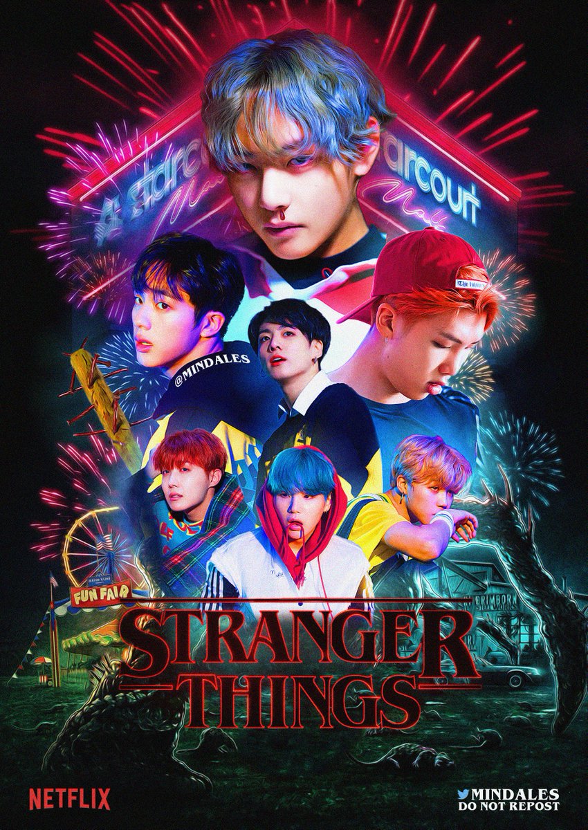ً on X: BTS Stranger Things AU poster concept @BTS_twt