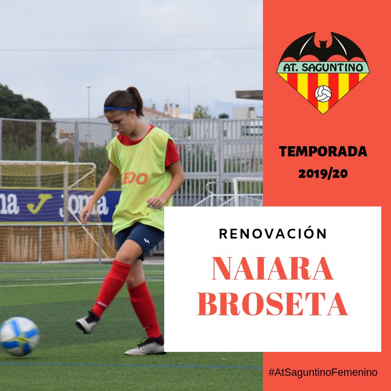 AtSaguntinoFem's tweet photo. 📢 Nuestra jugadora @naiarabm11 renueva con el @AtSaguntinoFem 🔵🔴
para la temporada 2019/2020
#AtSaguntinoFemenino #SomosRomanas #futbolfemenino https://t.co/2ARrgtcRIU