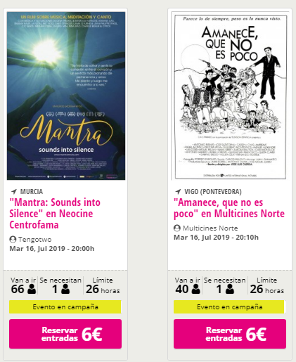 ¿Quién será la reserva que confirmará la proyección de <a href="/mantramovie/">Mantra Movie</a> y de "Amanece que no es poco"?

Martes 16 de julio en Murcia y Vigo os esperan 2 sesiones de cine bajo demanda en <a href="/CircuitoNeocine/">Circuito Neocine</a> Centrofama y <a href="/MulticinesNorte/">Multicines Norte</a> 👌

Eventos 👉 screen.ly/eventos/