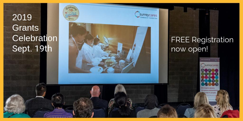 SurreyCares's tweet photo. FREE Registration now open for SurreyCares 2019 Grant Celebration on September 19th at 3:30pm. Space is limited so we ask that you please register for this popular inspirational event. You can register here https://t.co/oLvevLjaZr 
Please share with your network. https://t.co/pVAELiGeSS
