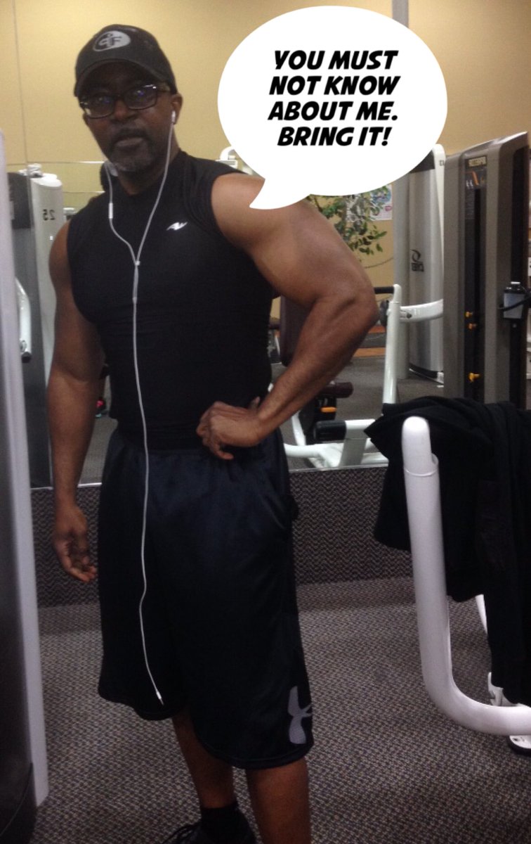 AlfredEdmondJr's tweet photo. Showdown: In this corner, weighing in at a combined 180 lbs., The Dumbbell Brothers. The challenger: Me, coming in at a lean 166 lbs. Who ya got?
“I got to fight every night to prove my love!”—The Five Heartbeats
#Trainingfor60 #TheSuccesspert #50plusandfit #bodybuilding https://t.co/3hXwxmxWSn