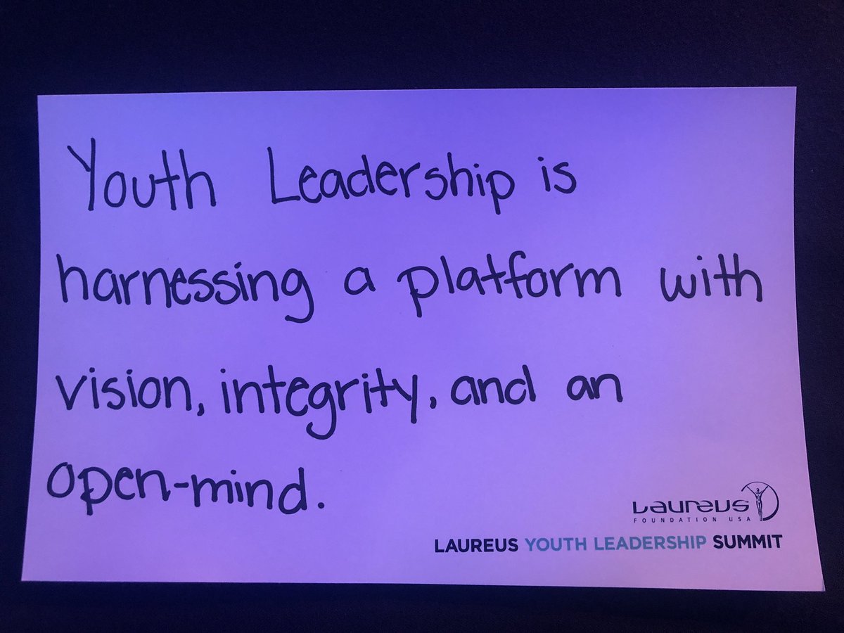 KStewartLEAD's tweet photo. Our group came up with the following definition of youth leadership. @Laureus_USA #YLSummit @LEADAtlanta #Table4Rocks https://t.co/Um1xIppGwj