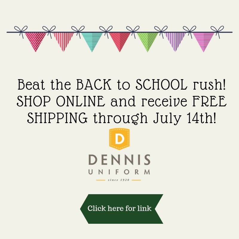 SJSwestminster's tweet image. Dennis Uniform offering FREE shipping for a limited time! Click on the link to start shopping. 
dennisuniform.com/schools/BT00SJ

#RiseAbove #AOBCatholicSchools
#backtoschool