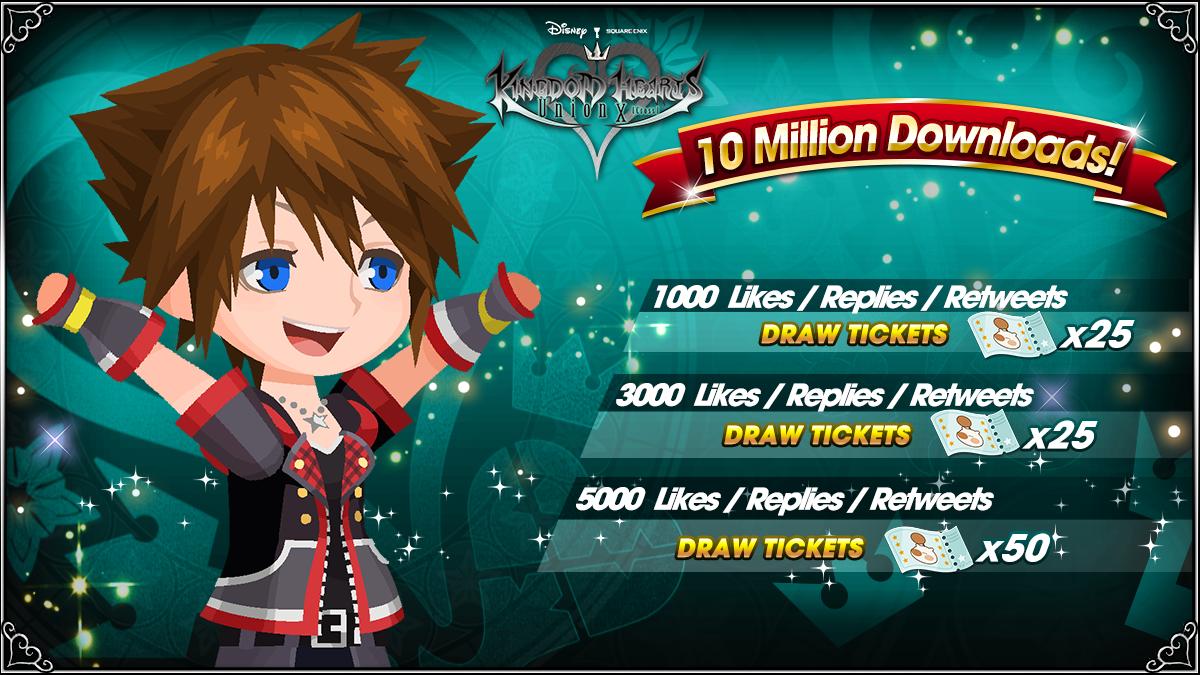 KHMLink_NA's tweet image. Keyblade wielders, #KHUX has reached 10 million downloads worldwide! 🎊

Make sure to login and receive your free 10,000 Jewel log-in bonus! In addition, you can gain more Draw Tickets based on retweets, likes, and comments on this post until Friday, July 12 (PT)! 🎉
