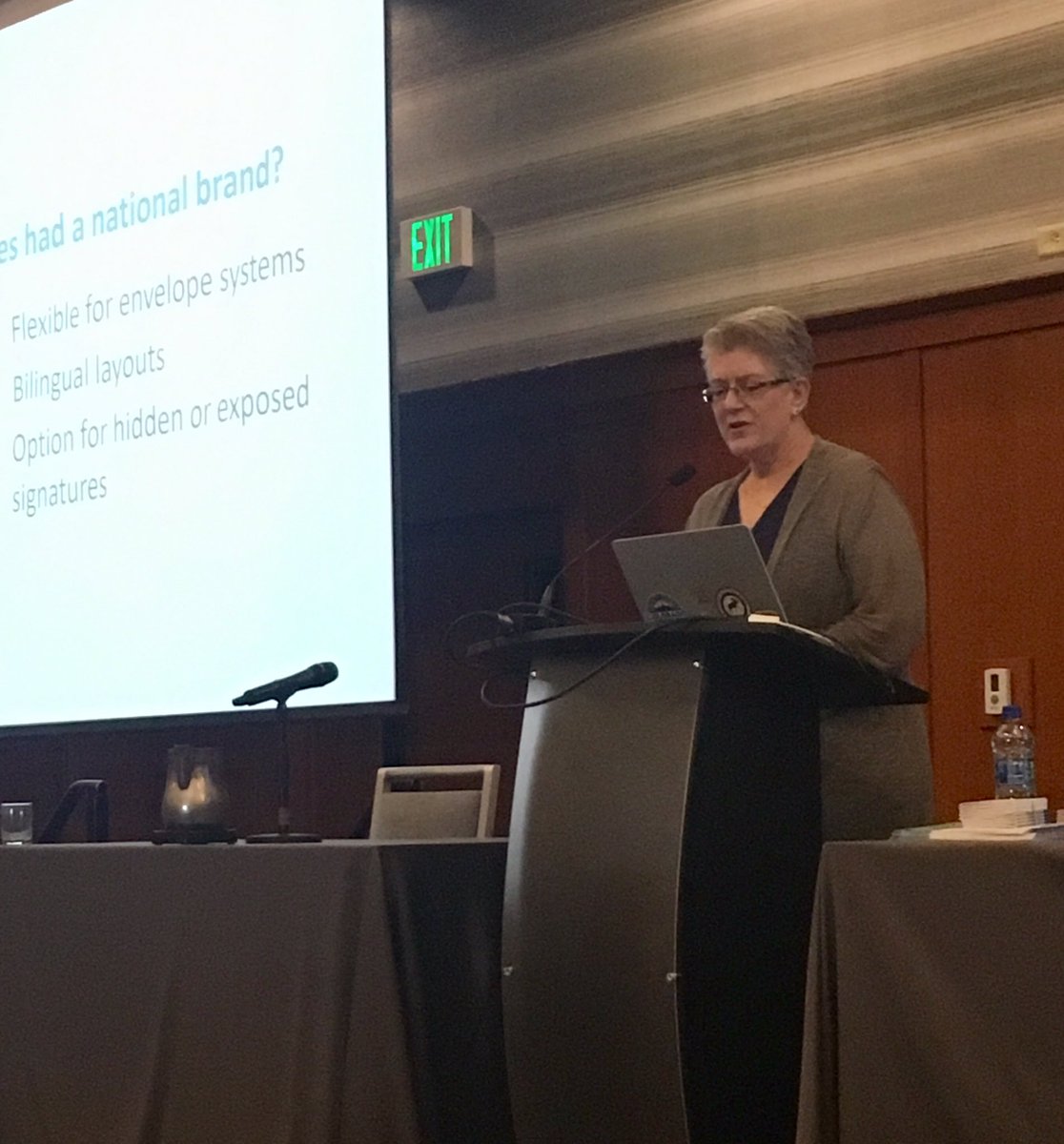 votinggeek's tweet photo. What if ballot envelopes had a national brand? Design plays an important role in election administration! @civicdesign @whitneyq discusses recommendations for envelope design at #WestStateElections. https://t.co/OzXn04MGsL