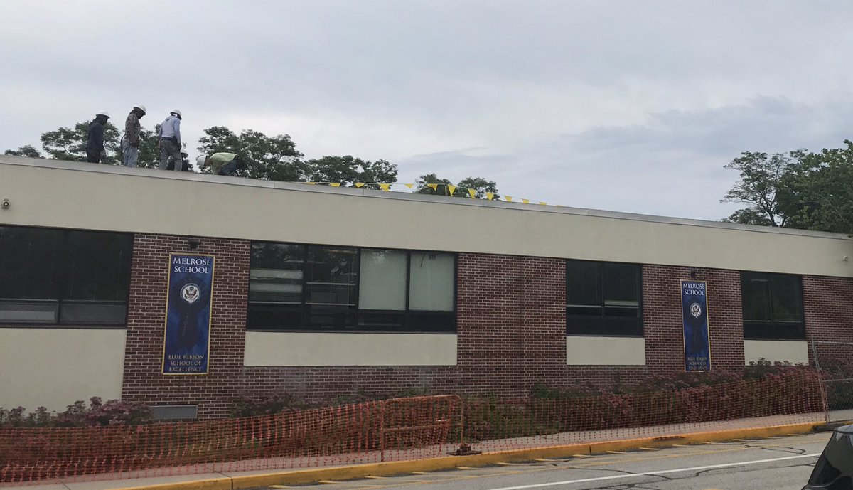 We have begun construction on the new roof and HVAC components at Melrose School. #JSDwolves <a href="/RIDeptEd/">Rhode Island Department of Education (RIDE)</a> <a href="/SethMagaziner/">Seth Magaziner</a> <a href="/FixOurSchoolsRI/">Fix Our Schools RI</a>