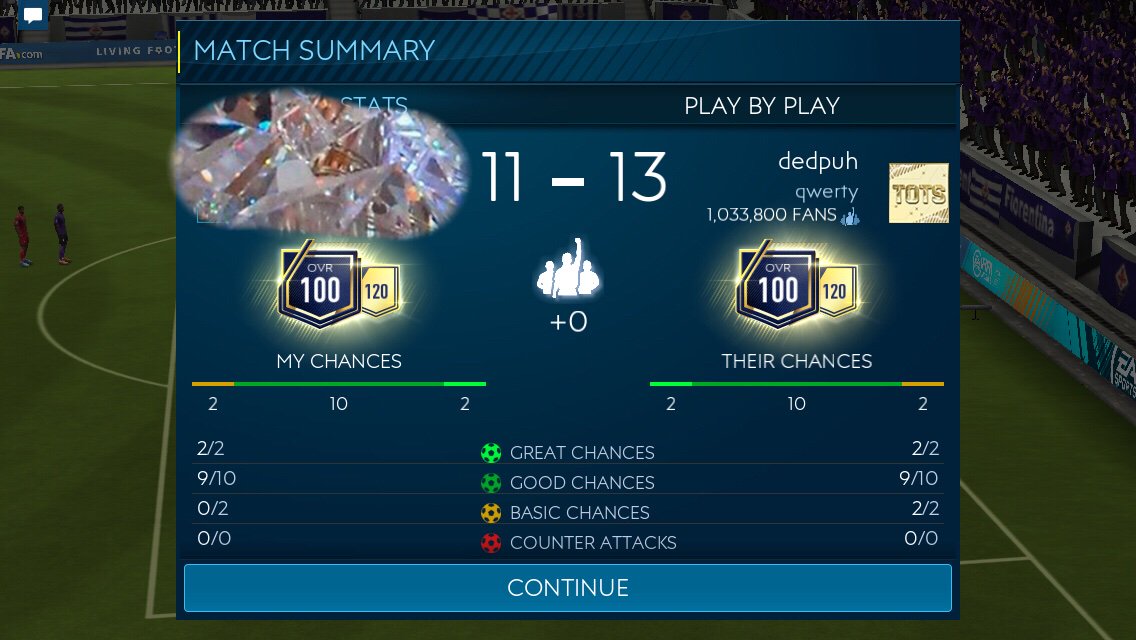 cicikvvv's tweet photo. @FIFAMobileDev Please ban this cheater https://t.co/sy9UA2Qkpy