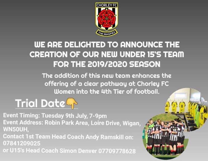 Chorley FC Women U15 (@chorleyfc_wu15) on Twitter photo An amazing opportunity with an proven pathway for womens football #thisgirlcan #chorleyfcwomen <a href="/chorleyfc/">Chorley FC</a>_women @ChorleyWomenRes
@chorleyfc_wU18
@chorleycoach
@chorleyfc
<a href="/LancashireFA/">Lancashire FA</a> An amazing opportunity with an proven pathway for womens football #thisgirlcan #chorleyfcwomen <a href="/chorleyfc/">Chorley FC</a>_women @ChorleyWomenRes
@chorleyfc_wU18
@chorleycoach
@chorleyfc
<a href="/LancashireFA/">Lancashire FA</a>