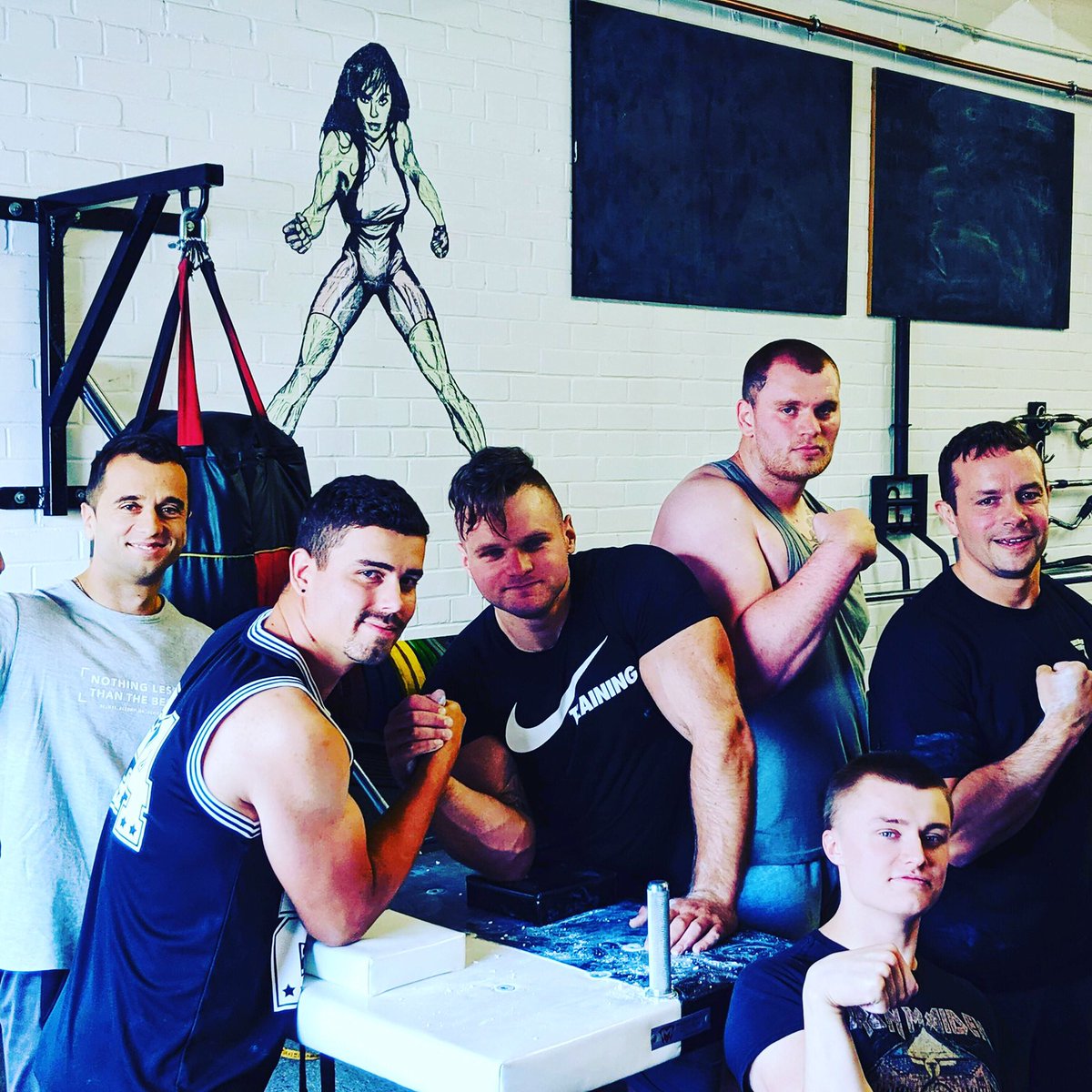 Busy arm wrestling club again on Saturday morning. Remember it’s FREE and anyone who fancies giving it a go can drop in from 10am - 12pm 💪 #edinburghgym #thebodybuildinggym #armwrestling #overthetop #armworkout #biceps #armsport #gymlife #armwrestlingclub #edinburgh #leith