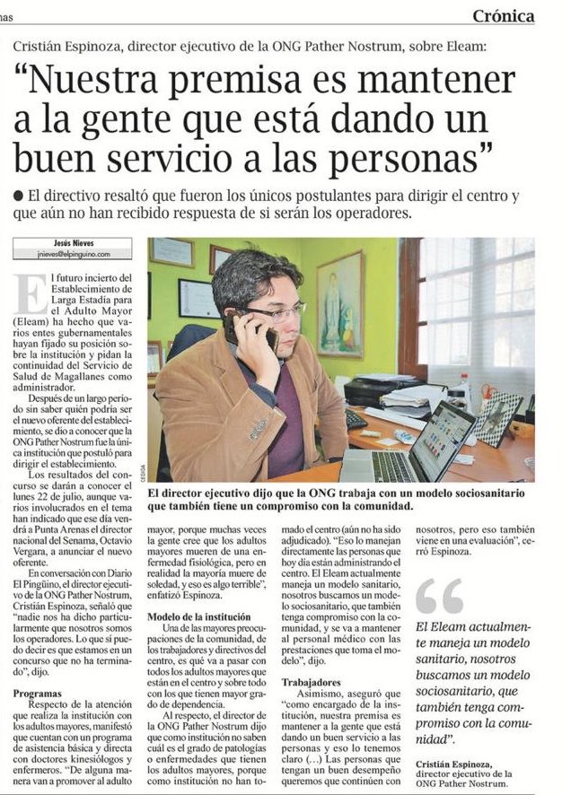ppizarrog's tweet photo. 🎤Entrevista a @pathernostrum postulante a operador de #EleamMagallanes de @SENAMAGOB “Buscamos un modelo socio sanitario” “nuestra primisa es mantener a la gente que está dando un buen servicio a las personas” 📲https://t.co/7PeoiiNFay https://t.co/oKvY9tbE4h