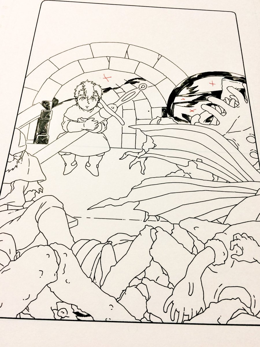 描き込み2時間後(※蟲と血糊注意) 