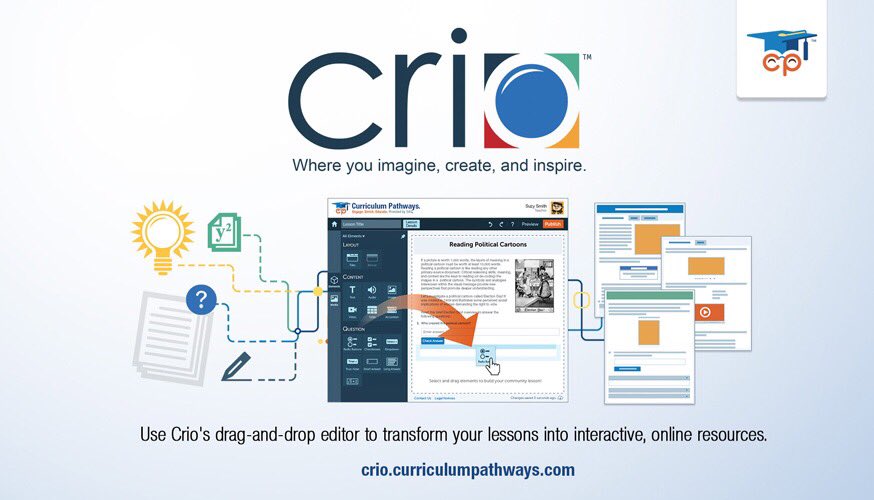 SASeducator's tweet photo. Flipping your classroom this summer? Here's a #flippedtip: Use Crio to create assignments with embedded videos and assessment! Oh, and it's free! https://t.co/zRS9e5FG6F #flippedclass #flipclass #flippedlearning #flippedclassroom https://t.co/sLQ87gOauT