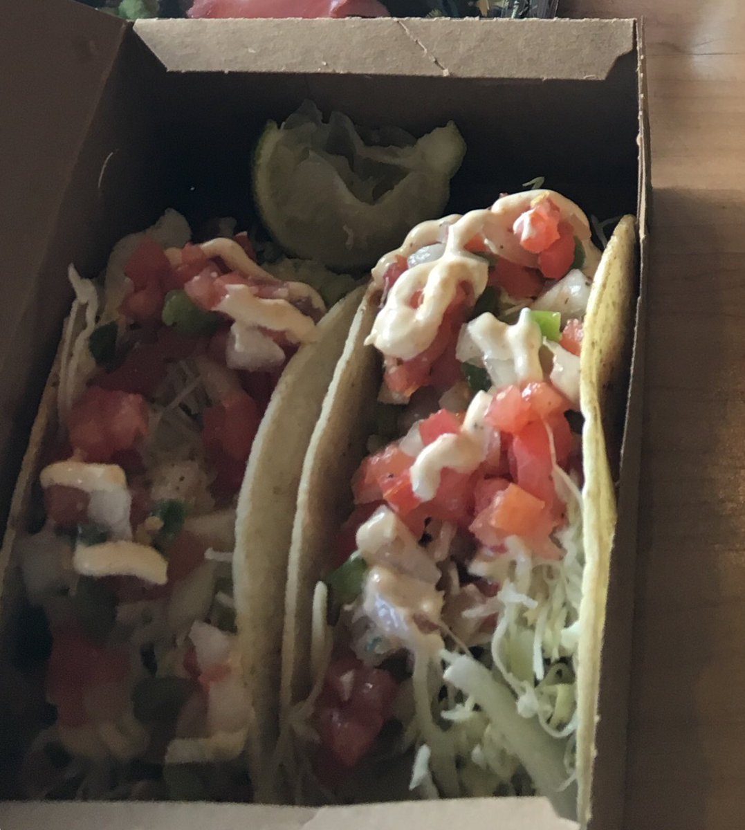 kkmcbeath's tweet photo. Just had the most wonderful Fish tacos at #STReats on the Westside! And the use environmentally friendly packaging! Go eat there!!! https://t.co/M6RGfS0DnX