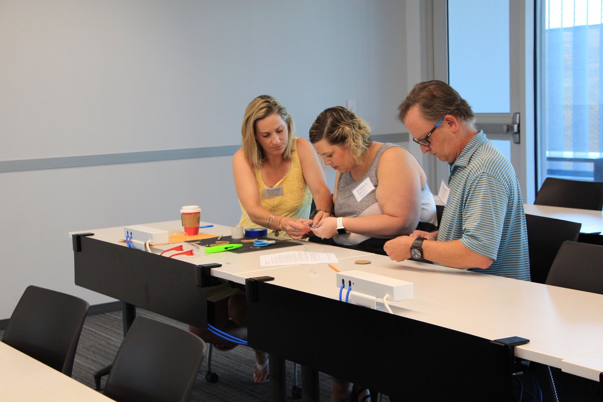 EngrYourWorld's tweet photo. Excited to kick off another Professional Development Institute today, this one at the University of Iowa! This group of teachers is in for a fun, busy two weeks preparing to lead our Engineering Design &amp; Analysis course at their high schools next fall!

@UIowaEYW @UIowaEngr https://t.co/gMdCjMyf3Q