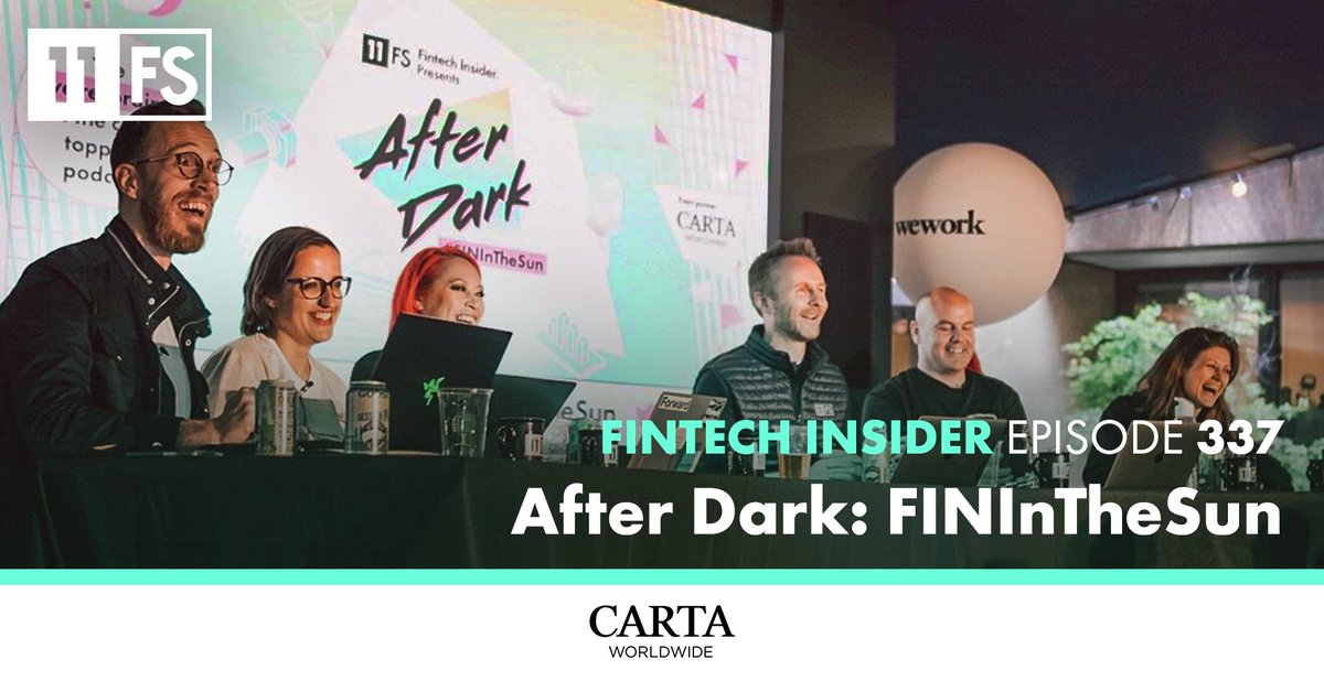 SophieGuibaud's tweet photo. And that's a wrap! This AfterDark was HUGE!

I really enjoyed taking part to Fintech Insider Live AfterDark #FINInTheSun last week with the awesome 11FS team and guests.

If you missed it, you can listen to it here👇 
https://t.co/NUtyavlQKP https://t.co/izqE6txzDx