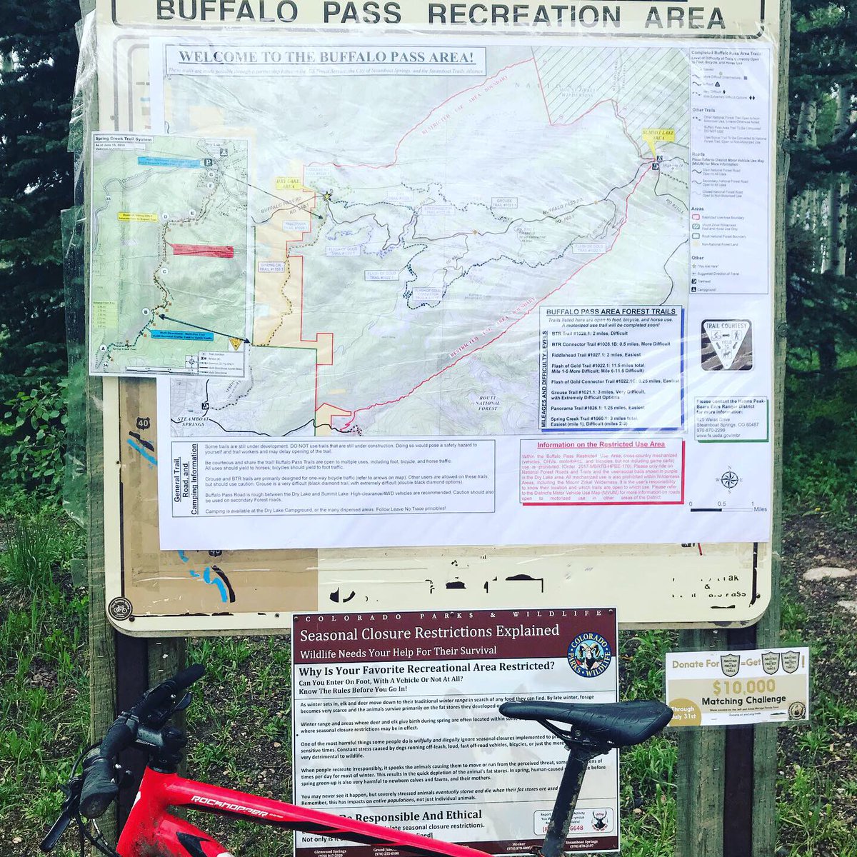 Andrew_Werley's tweet photo. Took a break from all the packing stress, cross country moving stress and Houston house buying craziness to give Spring Creek one last ride. The new downhill section is so fast!! Very fun ride. #mtb #movingishardwork📦 #Steamboatsprings https://t.co/3svSfg5waK