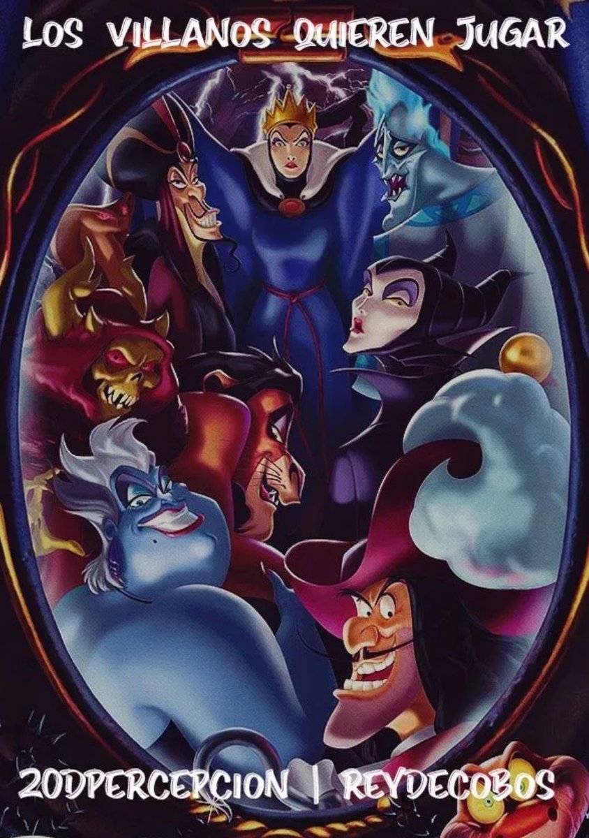 reydecobos's tweet photo. Bueno, bueno, BUENO sin siquiera saber la repercusión que el hilo de villanos Disney versión #DnD para #ElResurgirDelDragon iba a tener, el gran @20dpercepcion me sugirió hacerlo de forma profesional a lo cuál yo acepté. Tengo el orgullo de presentaros #LosVillanosQuierenJugar ❤️ https://t.co/mmeiFlGJvn