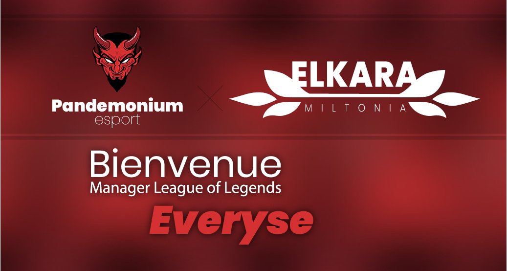PdN_eSport's tweet image. [#Annonce]

Bonsoir , 

Nous sommes fièrs de vous annoncer notre nouveau manager #LeagueOfLegends. Il s'agit en effet de @Everyse_ELK.

Elle aura pour objectif de former une équipe sous le nom #ElkaraMiltonia.

Bienvenue à toi 🔴⚫