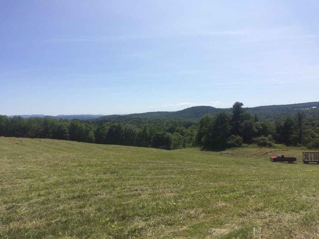 DavidHammond19's tweet photo. Summer officially arrives for me when I help former UVM physics dept machinist Walter Weir put up some hay - what a view! https://t.co/CeUKfNXReH