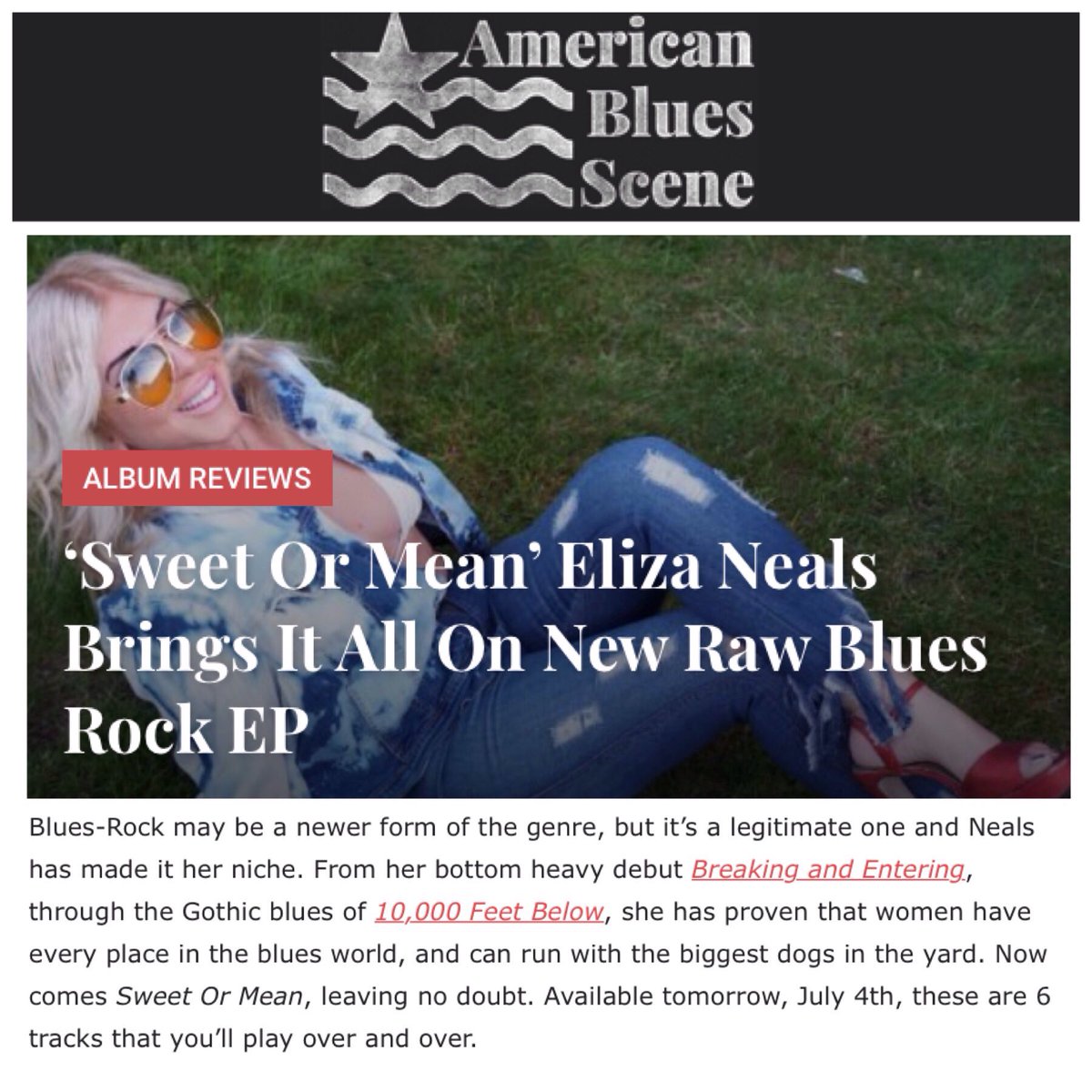 ElizaNealsRocks's tweet photo. @AmeriBluesScene #SweetOrMean EP Review 👉🏼
https://t.co/FtdbYBGJHn 👈🏼
#BluesRock #ModernBluesRock #BluesHour
Thanks
https://t.co/cWXlOiOzTQ
My website Thx
https://t.co/tNC4MxuXqb #MusicMonday #NewMusic #SpotifyArtist #BluesMusic #GutBucket https://t.co/baEs9yMjUA