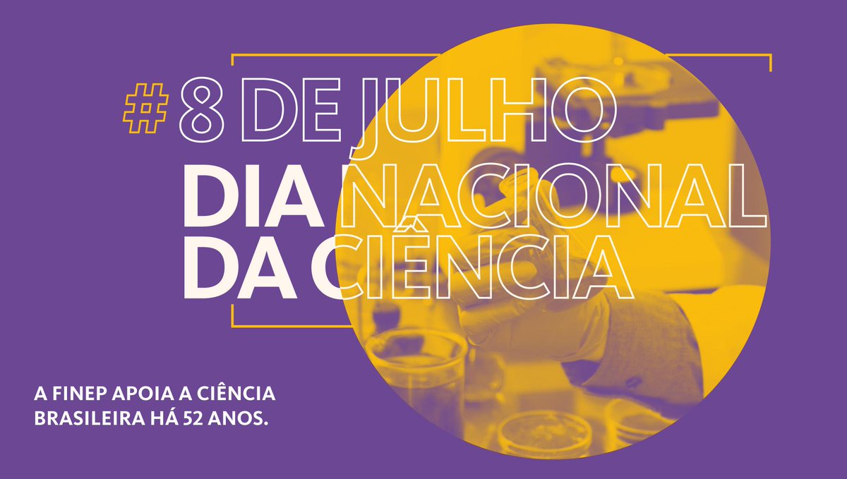 Finep's tweet image. Hoje é Dia Nacional da Ciência e do Pesquisador. 

Desde sua criação, em 1967, a Finep apoia a ciência brasileira. Parabéns a todos que fazem ciência no País!

#ciência #pesquisador #pesquisa