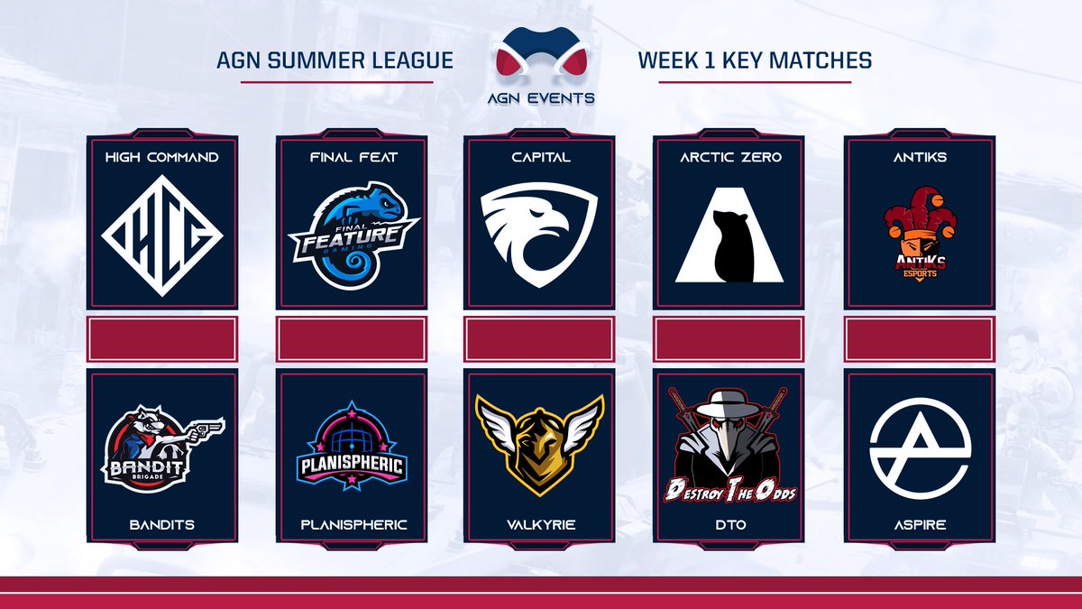 CGNEvents_'s tweet image. #AGNSummerLeague | Key Matches

Checkout some of the top matches from this week’s action!

4 of these matches will be streamed LIVE at twitch.tv/AGN__Events 🇺🇸